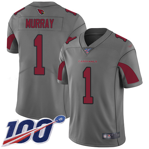 Arizona Cardinals Limited Silver Men Kyler Murray Jersey NFL Football #1 100th Season Inverted Legend->arizona cardinals->NFL Jersey